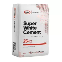 Портландцемент белый OYAK super whaite без минеральных добавок, 1 сорта, марки 500 (ПЦБ 1-500-Д0) в мешках 25 кг